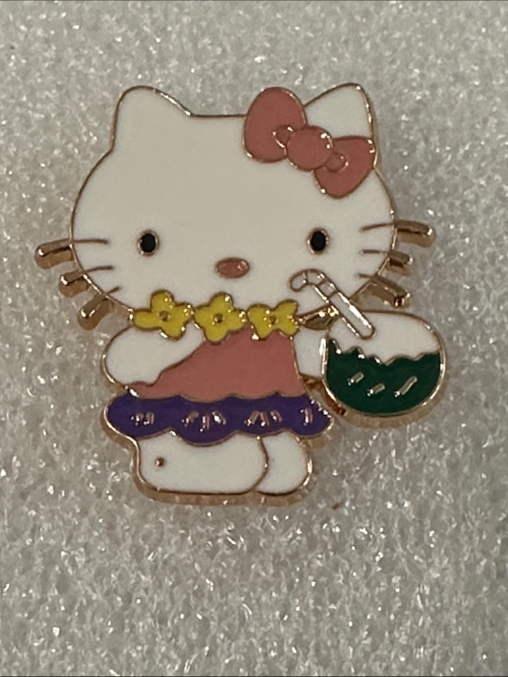 Hello Kitty Pink White Purple Enamel Pin